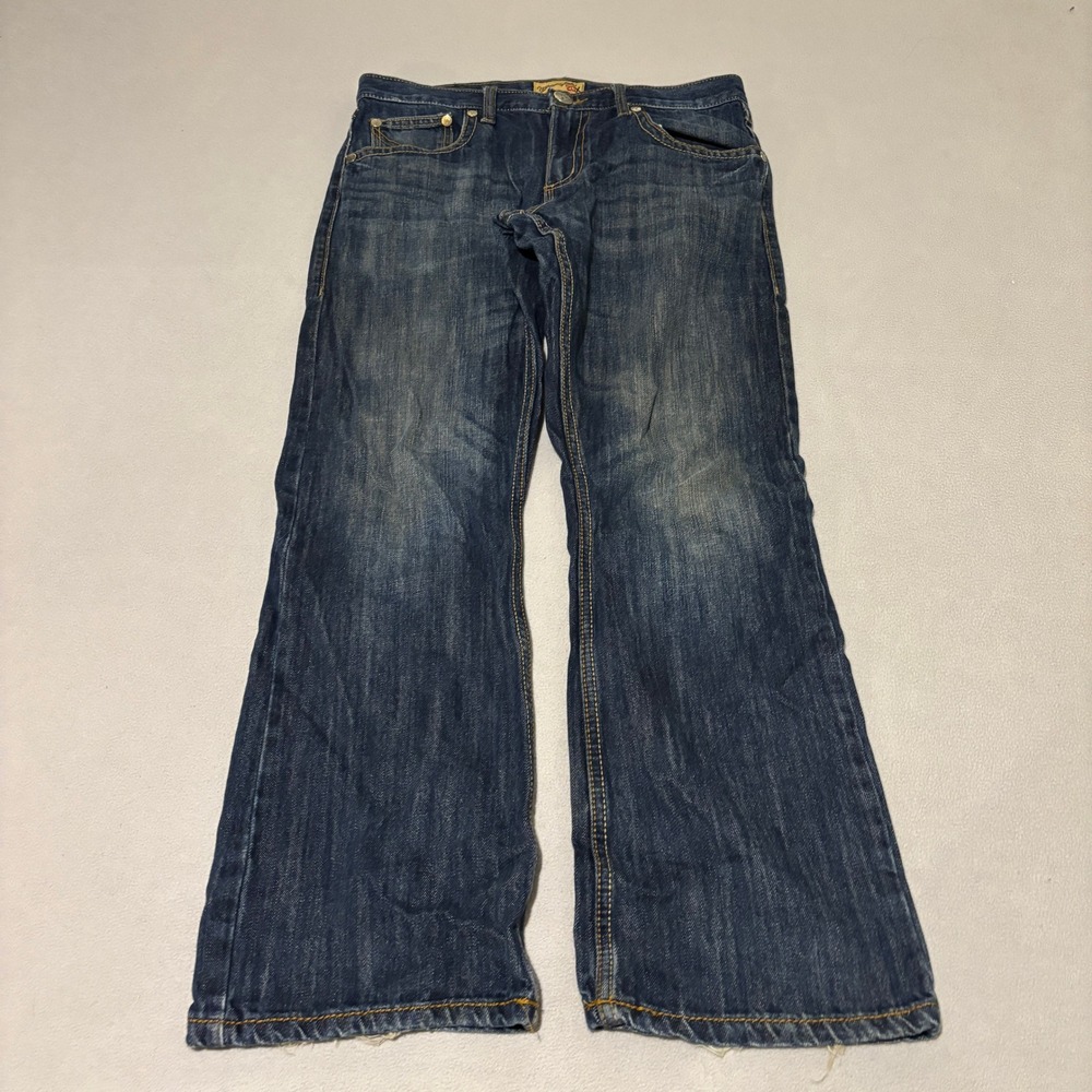 Wrangler 20X Style 42 Mens Vintage Bootcut Jeans 33x29 Distressed Denim Rugged
